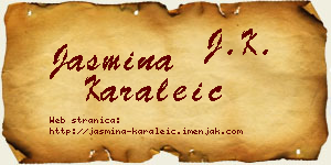 Jasmina Karaleić vizit kartica